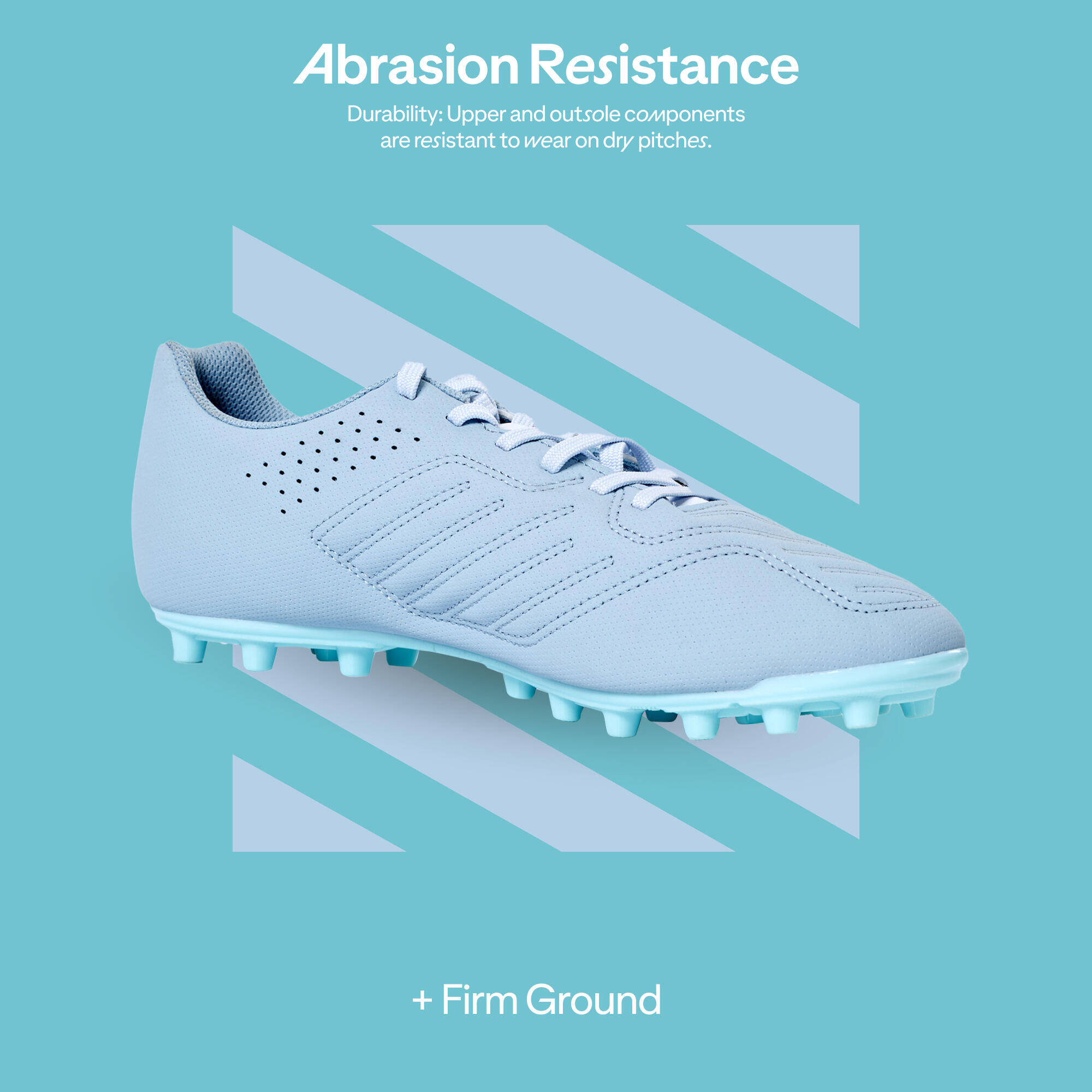 Men Football Shoes for Dry Ground Agility 140 - Grey and Blue -  3