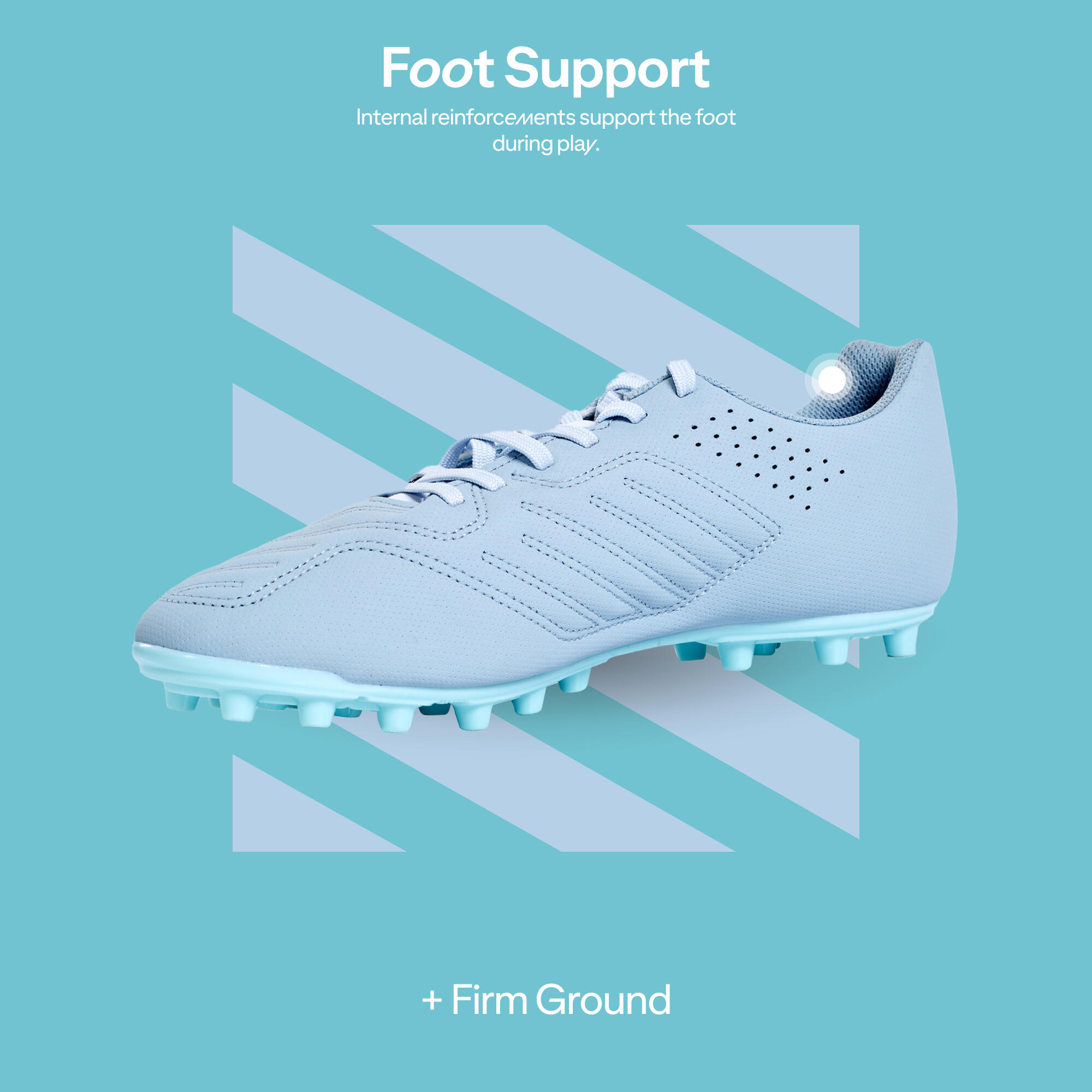Men Football Shoes for Dry Ground Agility 140 - Grey and Blue