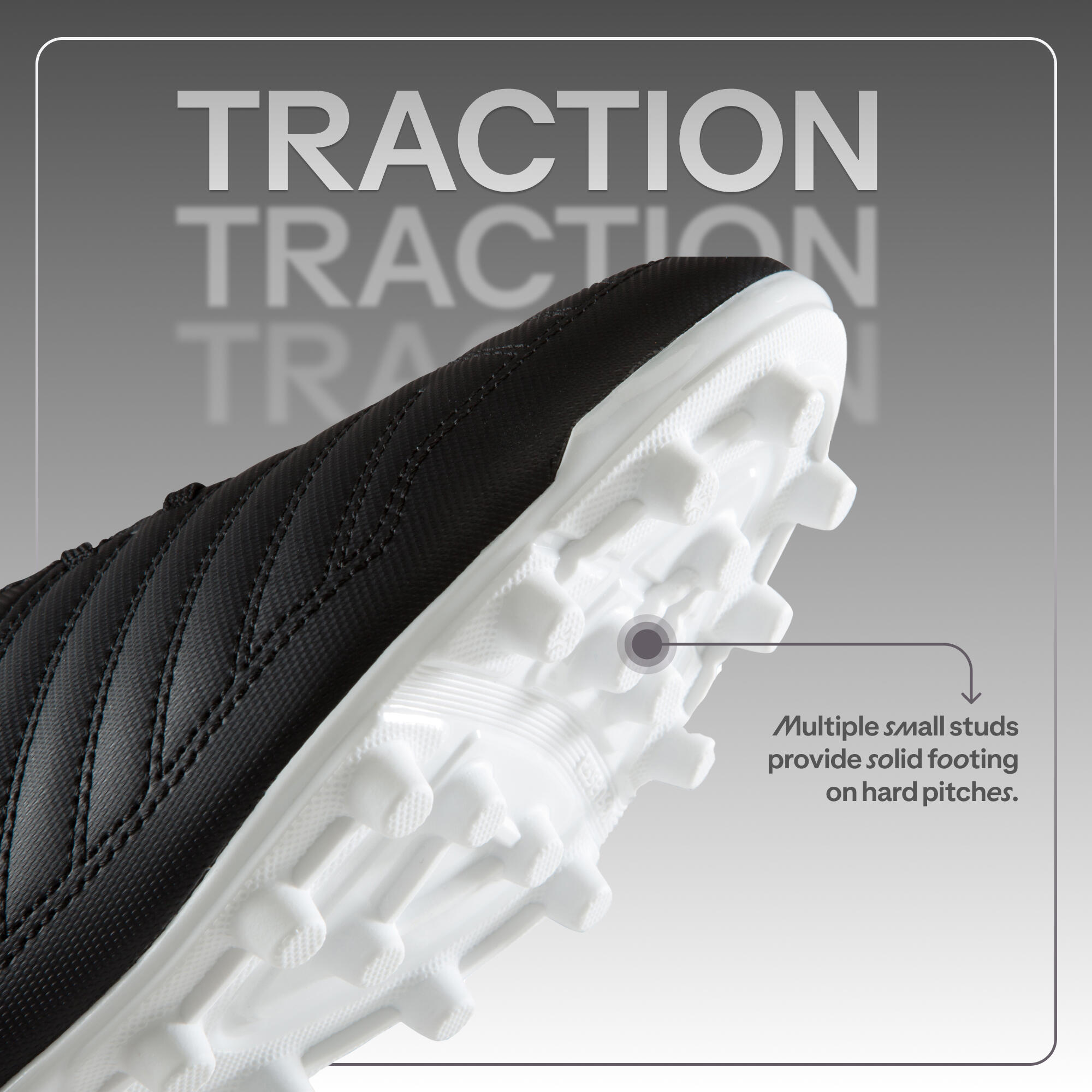 Men Football Shoes Agility 100 for Firm Ground Black