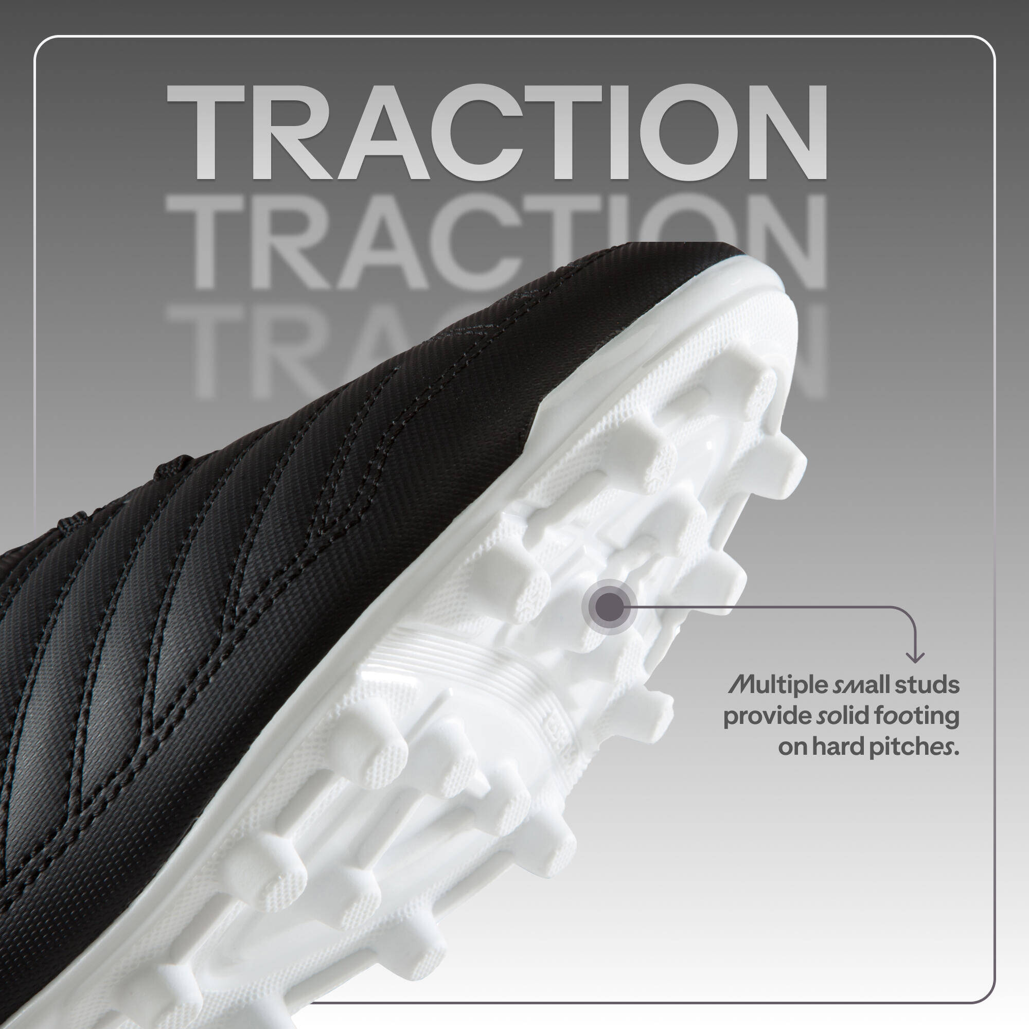 Men Football Shoes Agility 100 for Firm Ground Black -  4