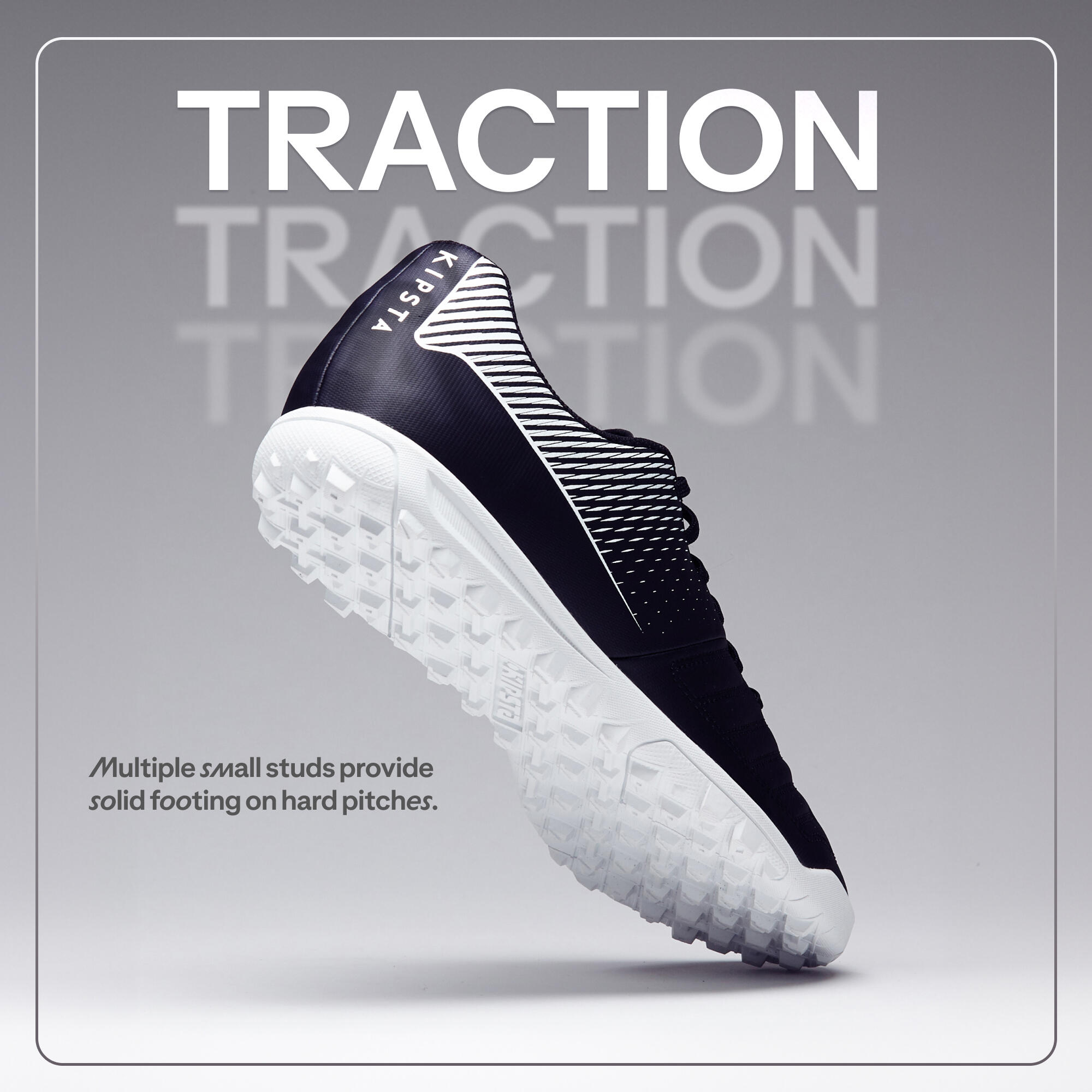 Men Football Shoes Agility 100 for Turf Black