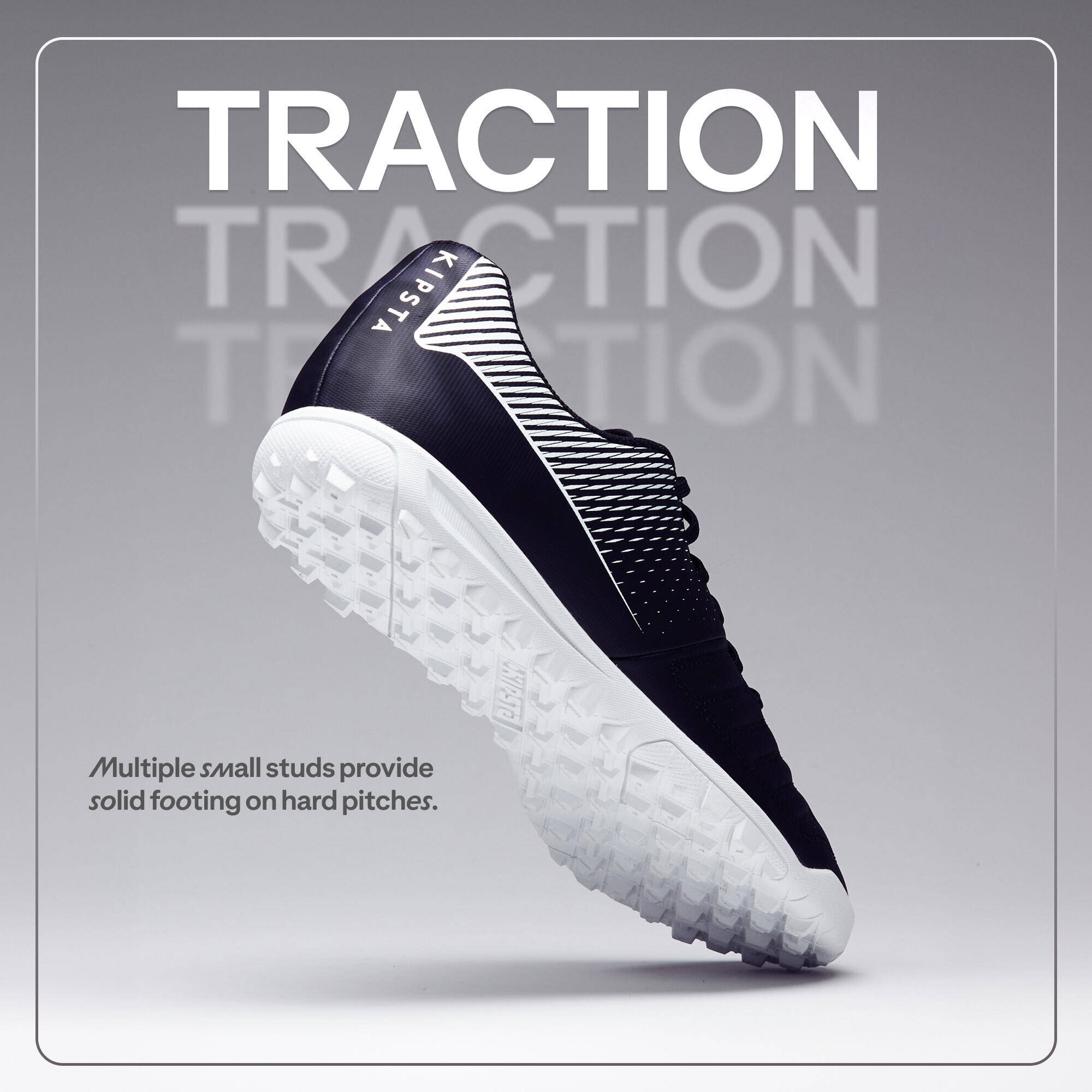 Men Football Shoes Agility 100 for Turf Black -  5