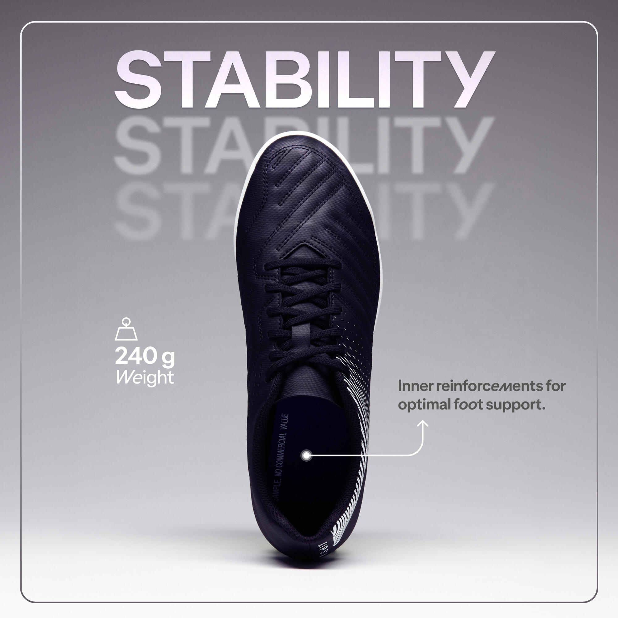 Men Football Shoes Agility 100 for Turf Black