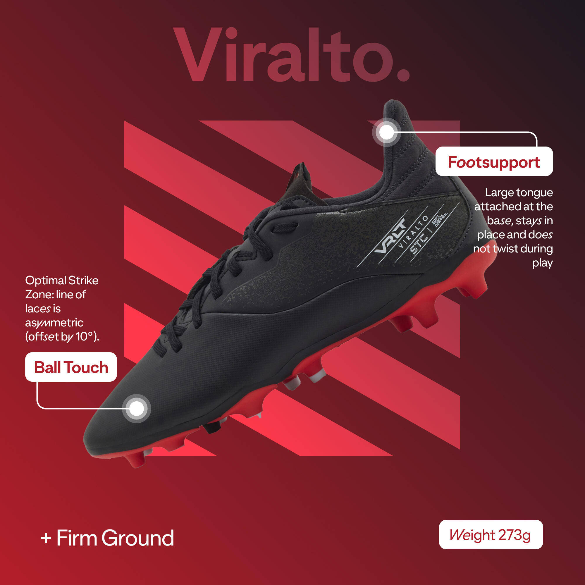 Football Boots Viralto I FG - Black/Red -  4