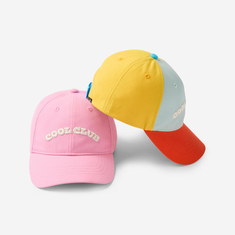 Casquette enfant respirante réglable mixte, vert rouge jaune