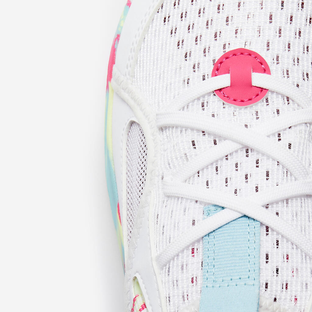Chaussures multisport respirantes enfant mixte, Playful Summer Blanc et Rose