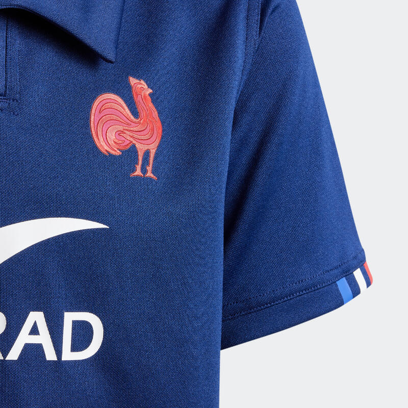 Maillot de rugby xv de france enfant, réplica ffr 2024/2025 bleu