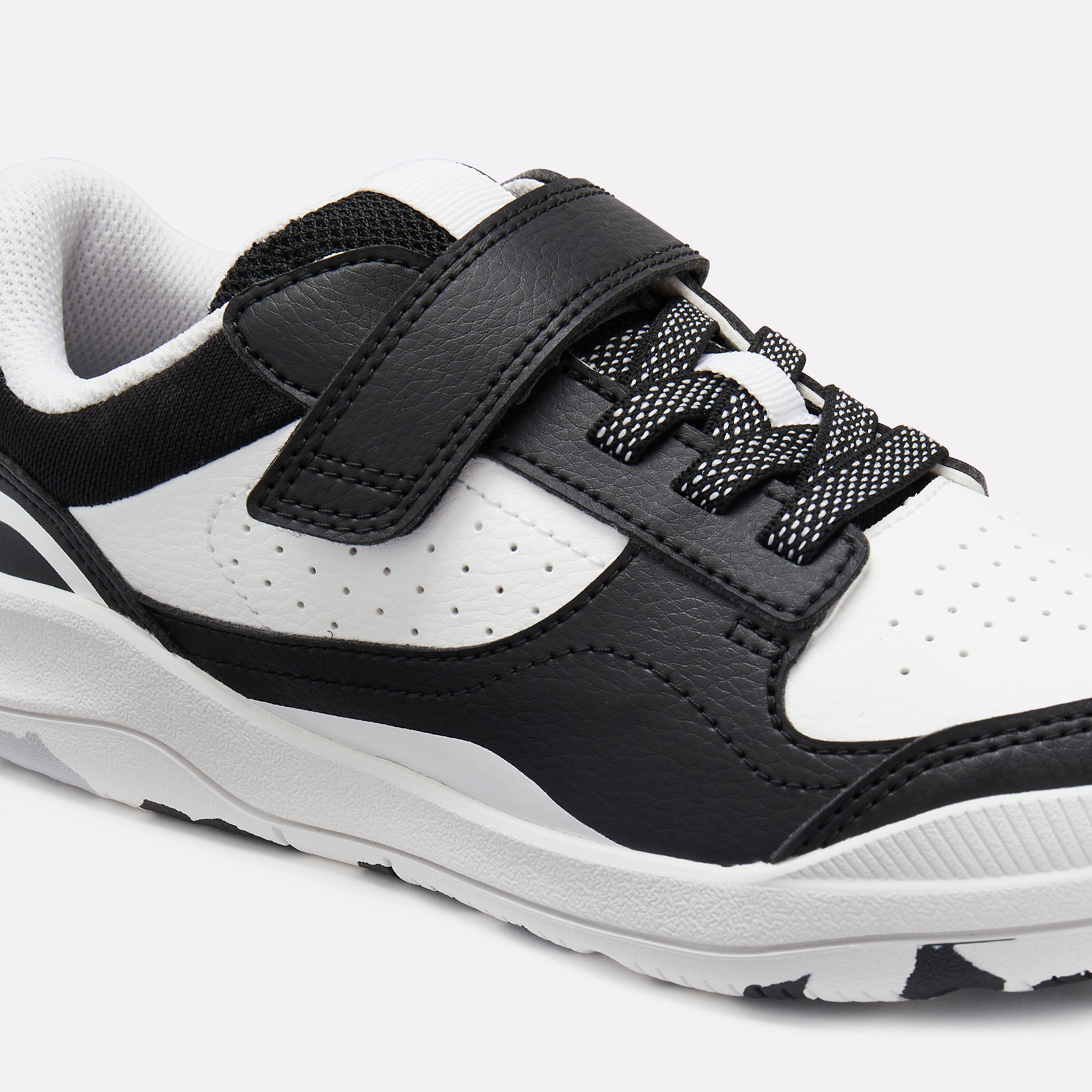 Scarpe da ginnastica bambino PLAYVENTURE YARD resistenti nero-bianco 7/21