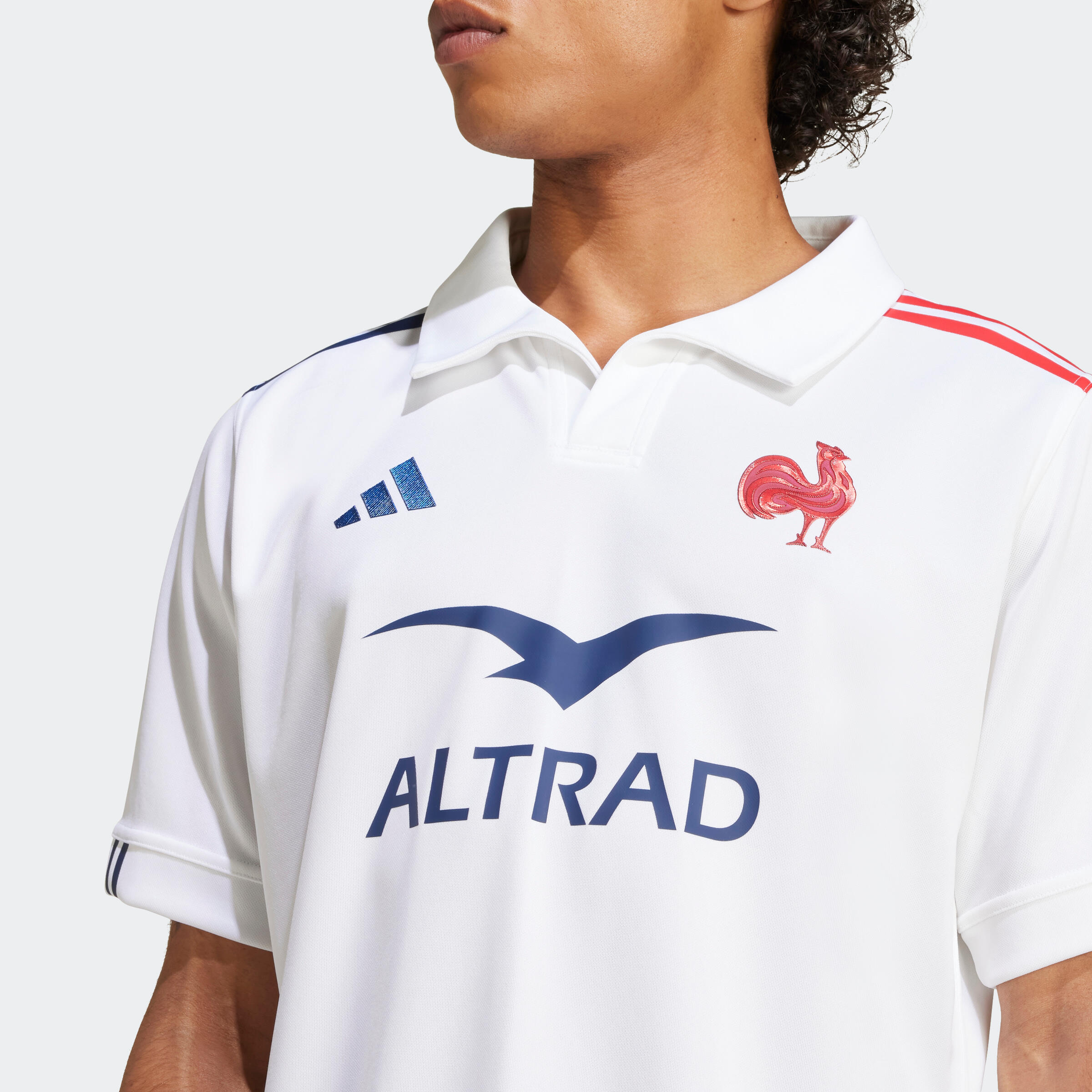 Camiseta de rugby XV de Francia, réplica de la selección francesa 2024/25 blanco 5/7