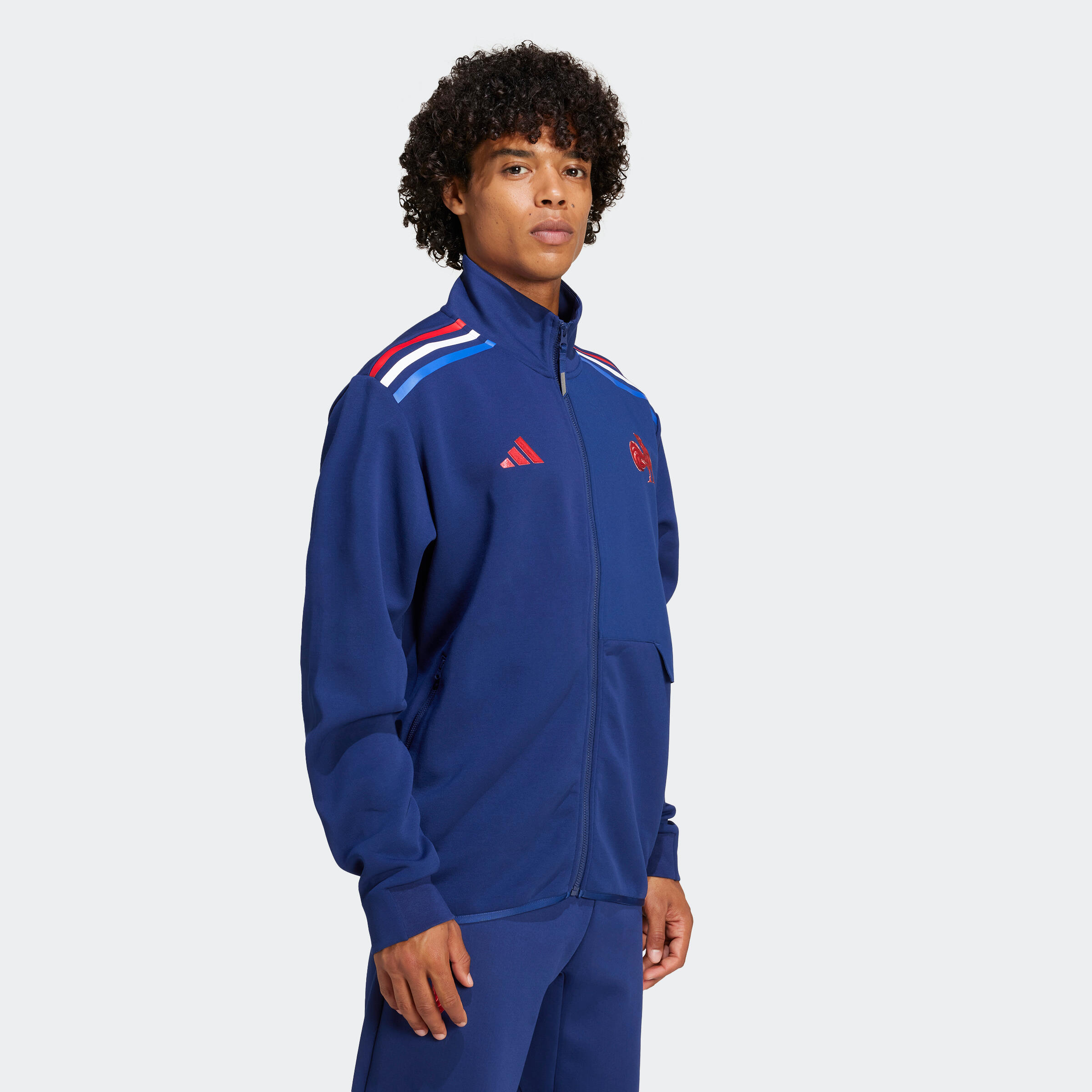 Felnőtt rögbi melegítőfelső - Supporter FFR Adidas akciós termékkép 1