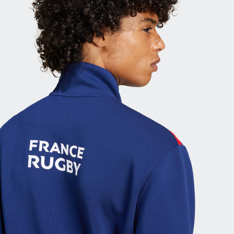 Veste de rugby xv de france adulte, veste supporter ffr blanc