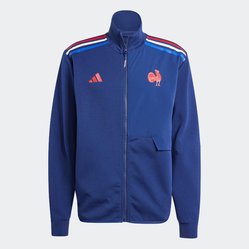 Veste de rugby xv de france adulte, veste supporter ffr blanc