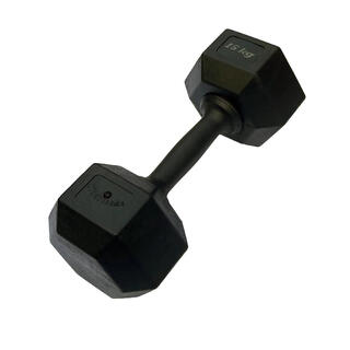 Profesionalna šestkotna ročka za trening moči in bodybuilding, teže 15 kilogramov.