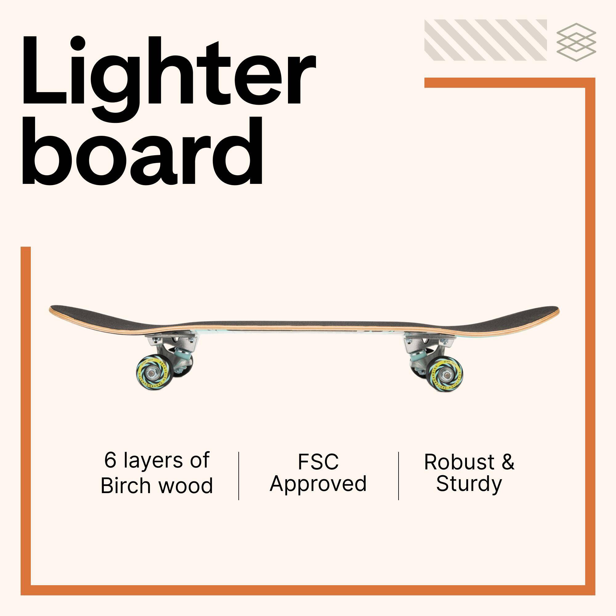 Kids' Skateboard 8-12 Years CP100 Mid Size 7.6" - Cosmic -  4