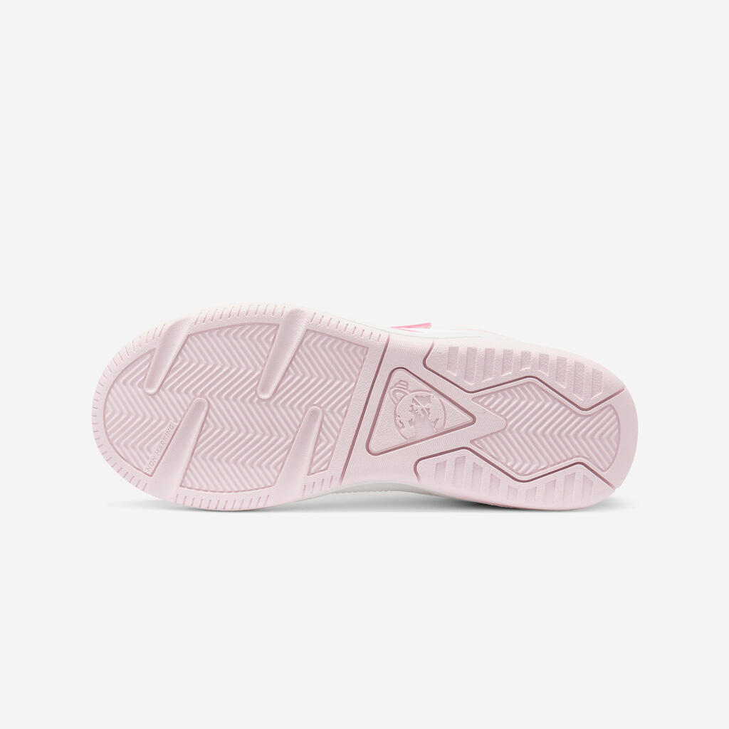Chaussures multisport résistantes enfant mixte, Playventure yard blanc et rose