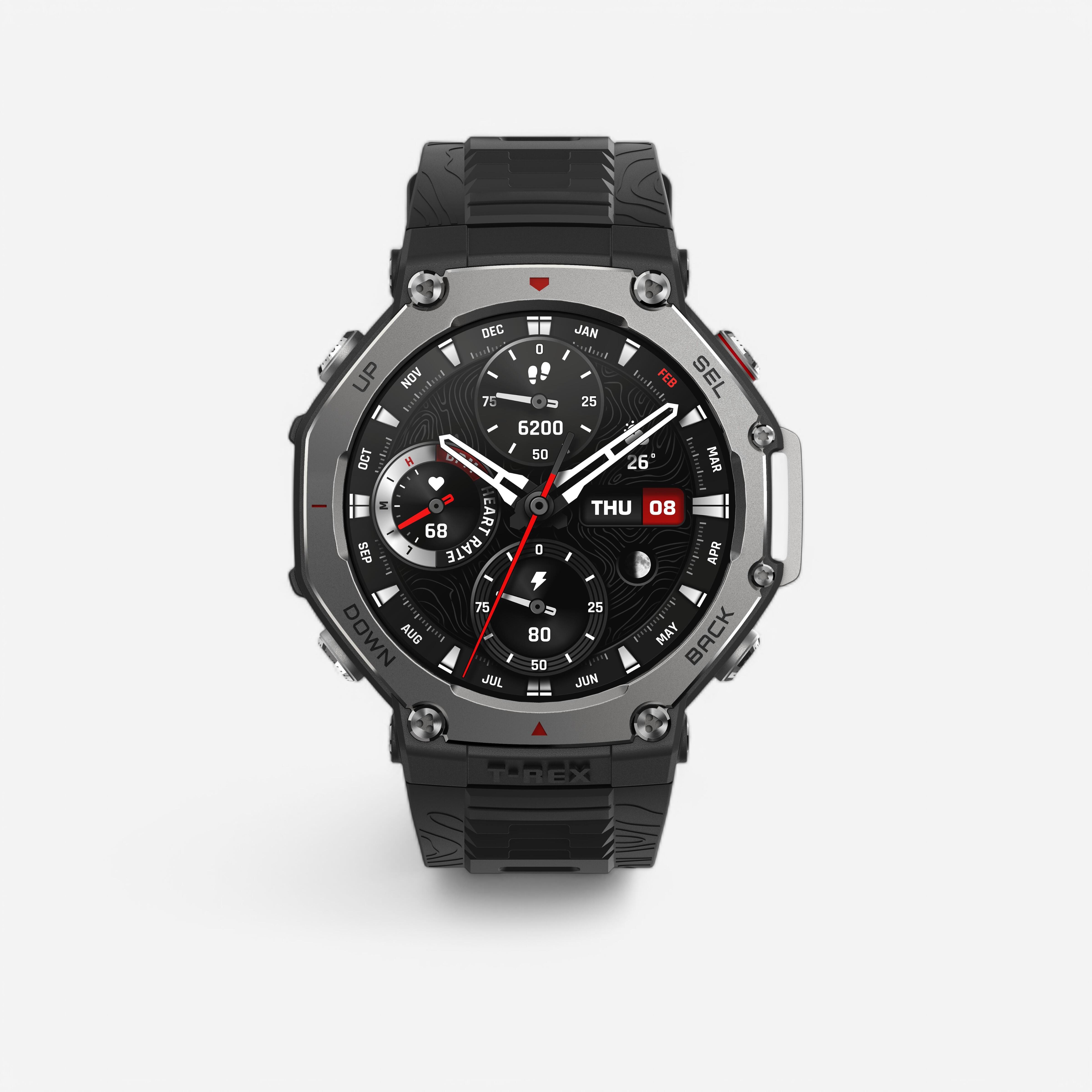 Ceas Smartwatch Sport GPS ecran AMOLED, T-Rex 3 Negru