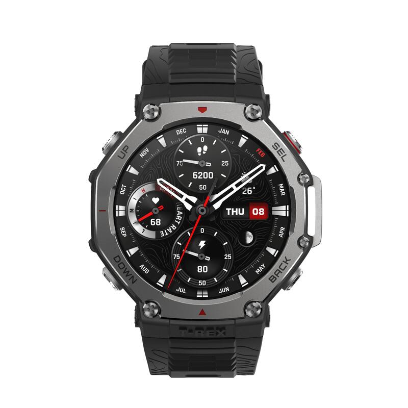 Montre connectée sport GPS écran AMOLED, T-Rex 3 noir