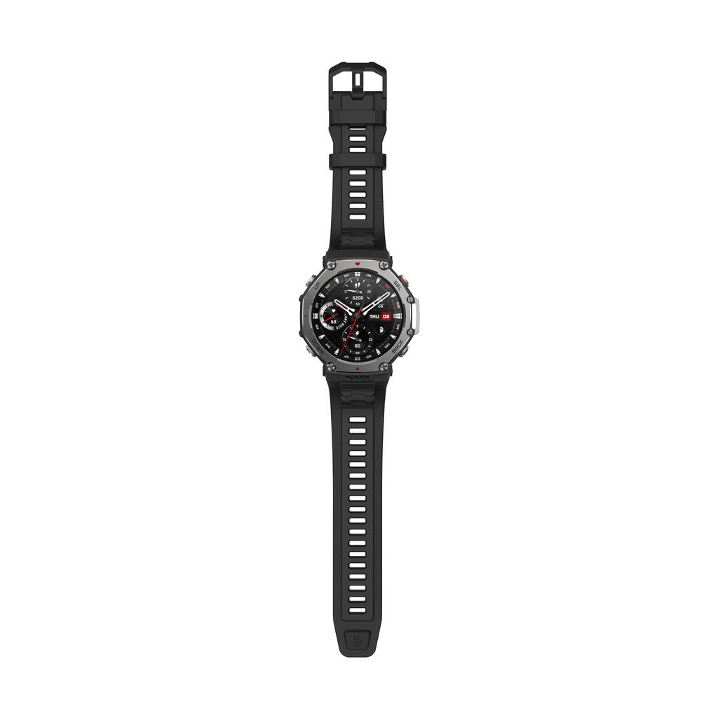 Connected GPS Sports Watch AMOLED Screen, T-Rex 3 -black