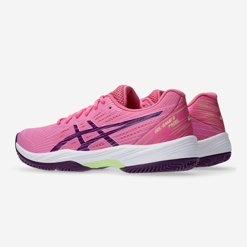 Chaussures de padel femme asics gel game Blanc Rose Bleu ASICS