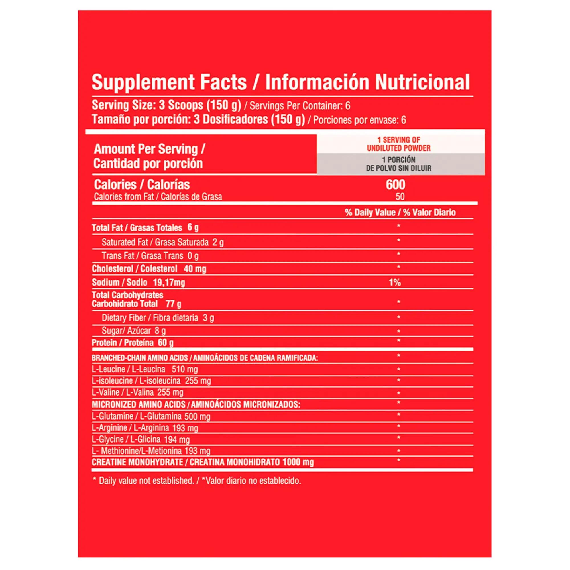 Alimento en polvo a base de proteína de 910g Barbarus Healthy Sports 3/5