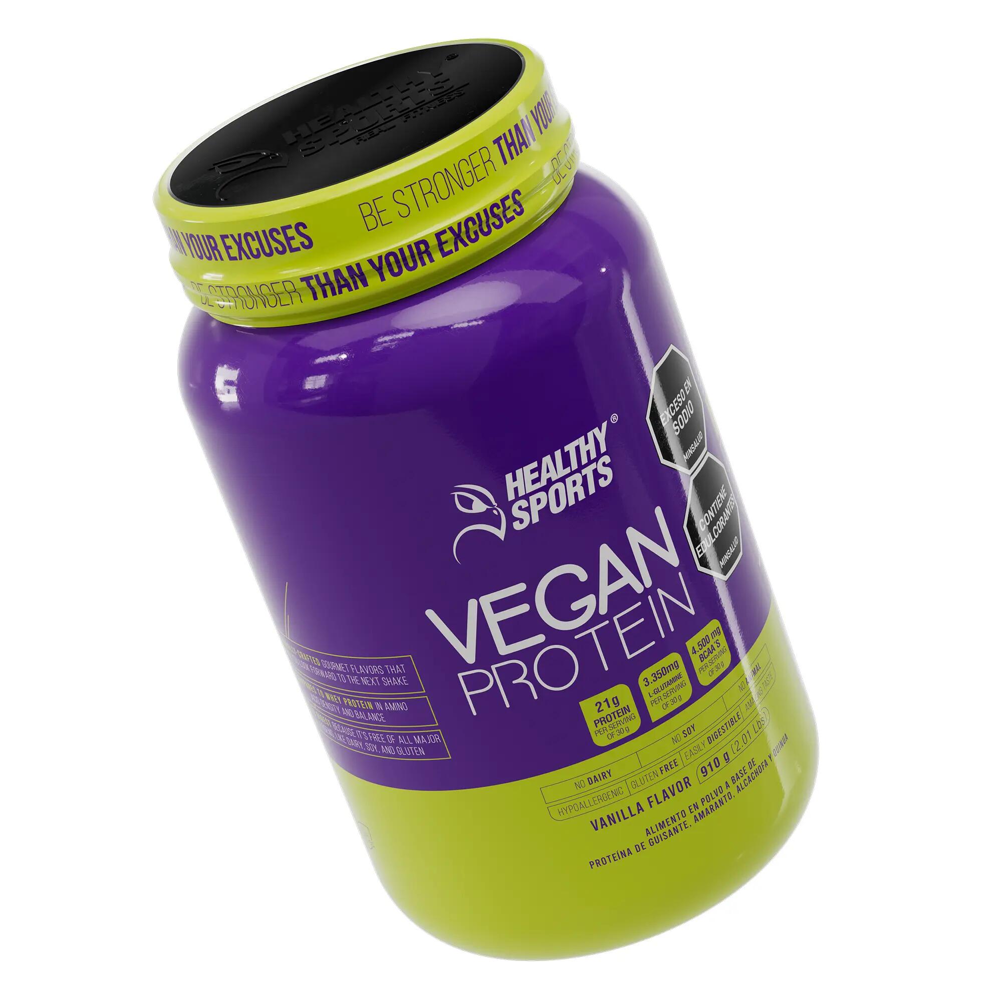 Alimento a base de proteína vegana de 910gr con 21gr de proteína Healthy Sports 2/5