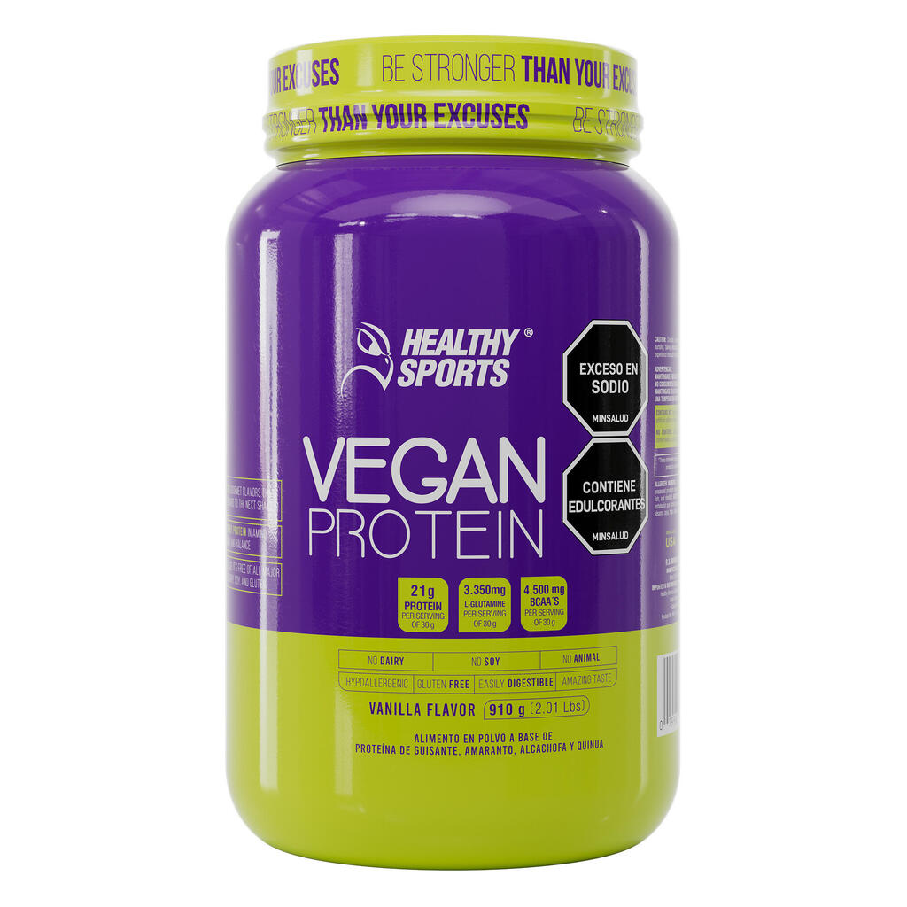 Alimento a base de proteína vegana de 910gr con 21gr de proteína Healthy Sports