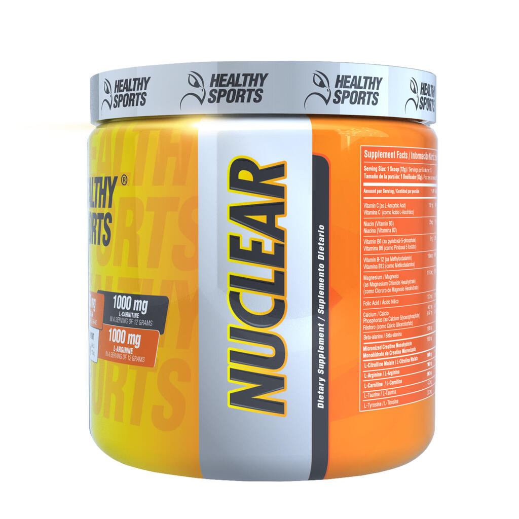Suplemento enérgico pre-entreno de 180gr Nuclear Healthy Sports