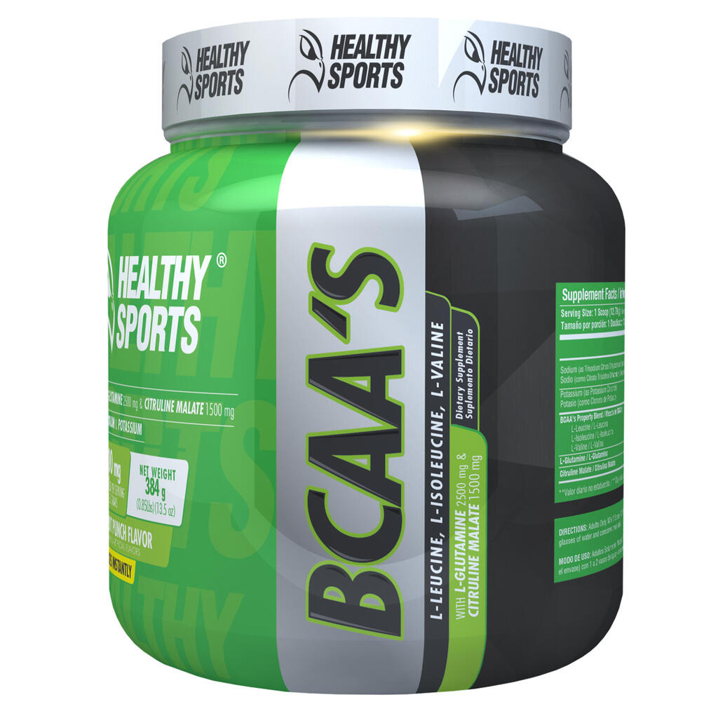 Suplemento dietario en polvo de BCCA's de 384gr Healthy Sports