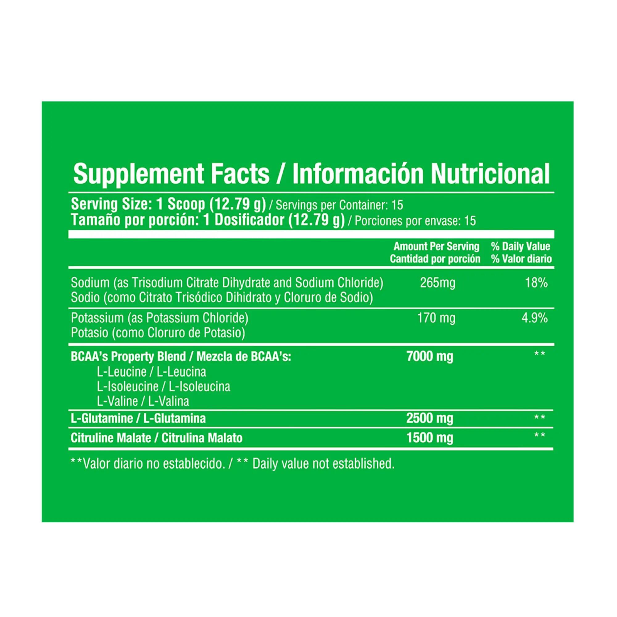 Suplemento dietario en polvo de BCCA's de 192gr Healthy Sports 3/5