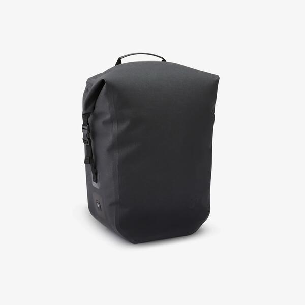 Large black waterproof bike bag