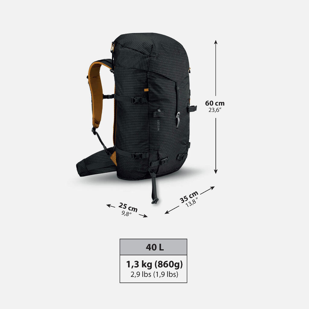 Crni ranac za skijanje WILDER TOURING SPLITBOARD 40 l