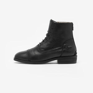 Botines Equitación 900 Negro Piel Cordones