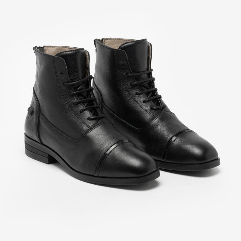Boots équitation lacets cuir - 900 noires