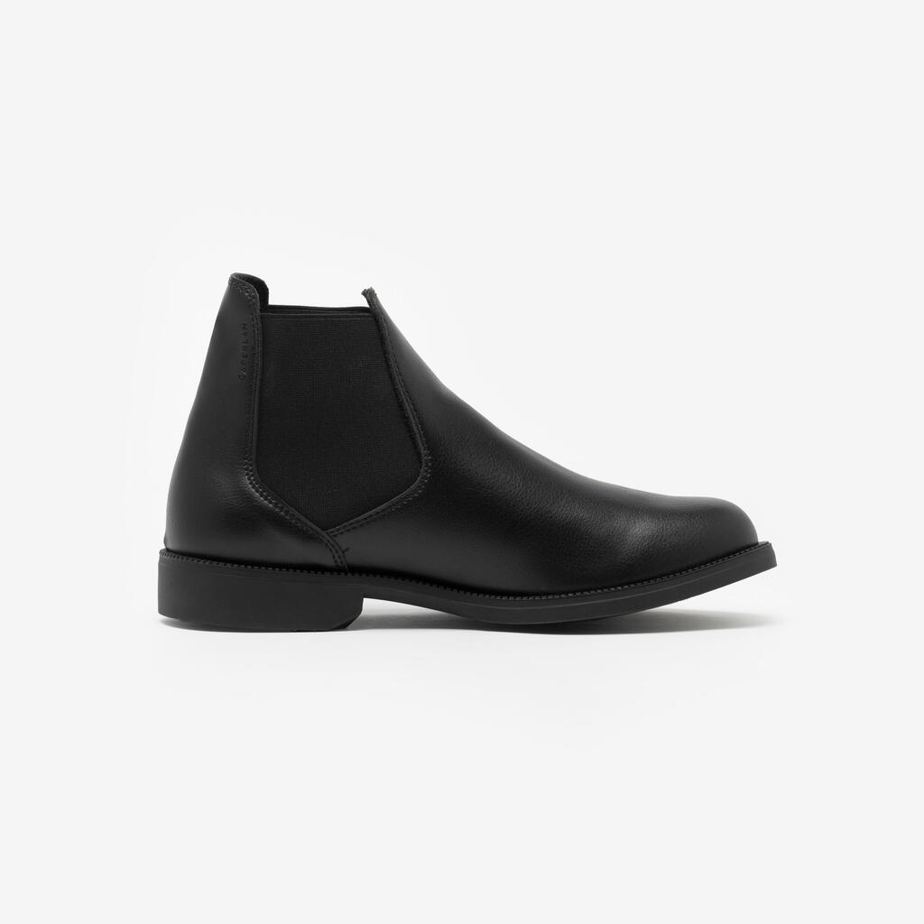 Adult Synthetic Horse Riding Jodhpur Boots 500 - Black