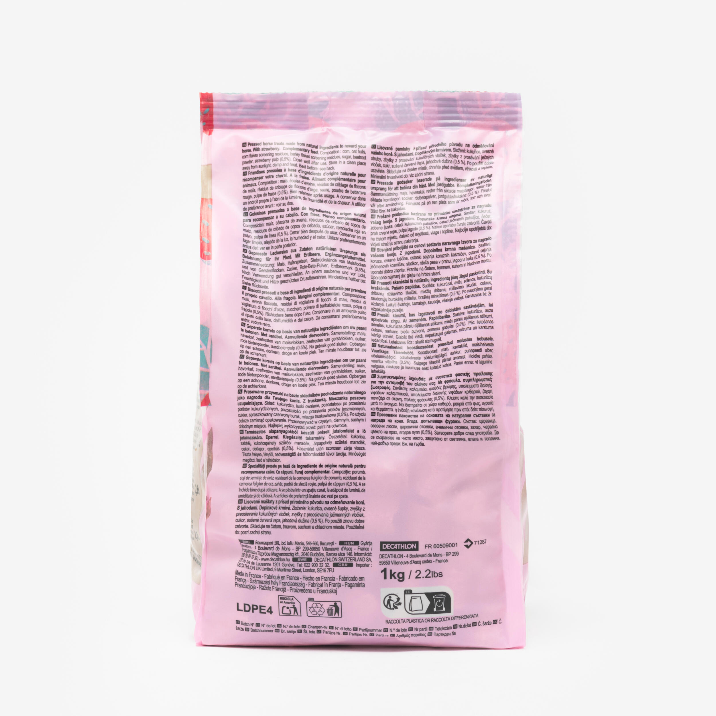 Friandises équitation Cheval et Poney - FOUGATREAT NATURELLE 1 kg FRAISE 2/2