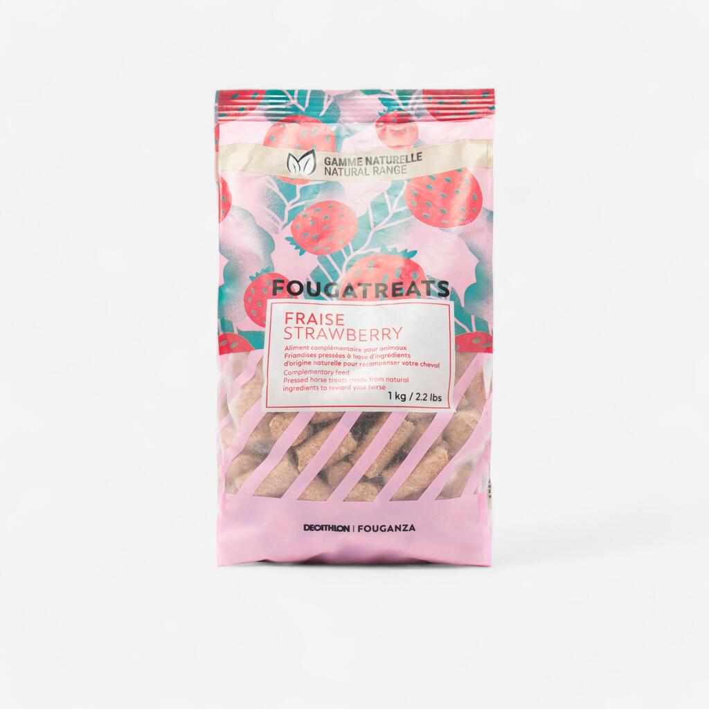 Hobuste ja ponide maius  Fougatreat Natural, 1 kg, maasikamaitseline
