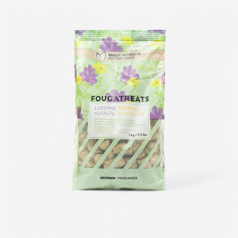 Gustări echitație cal / ponei Fougatreat natural 1kg Păpădie - Lucernă