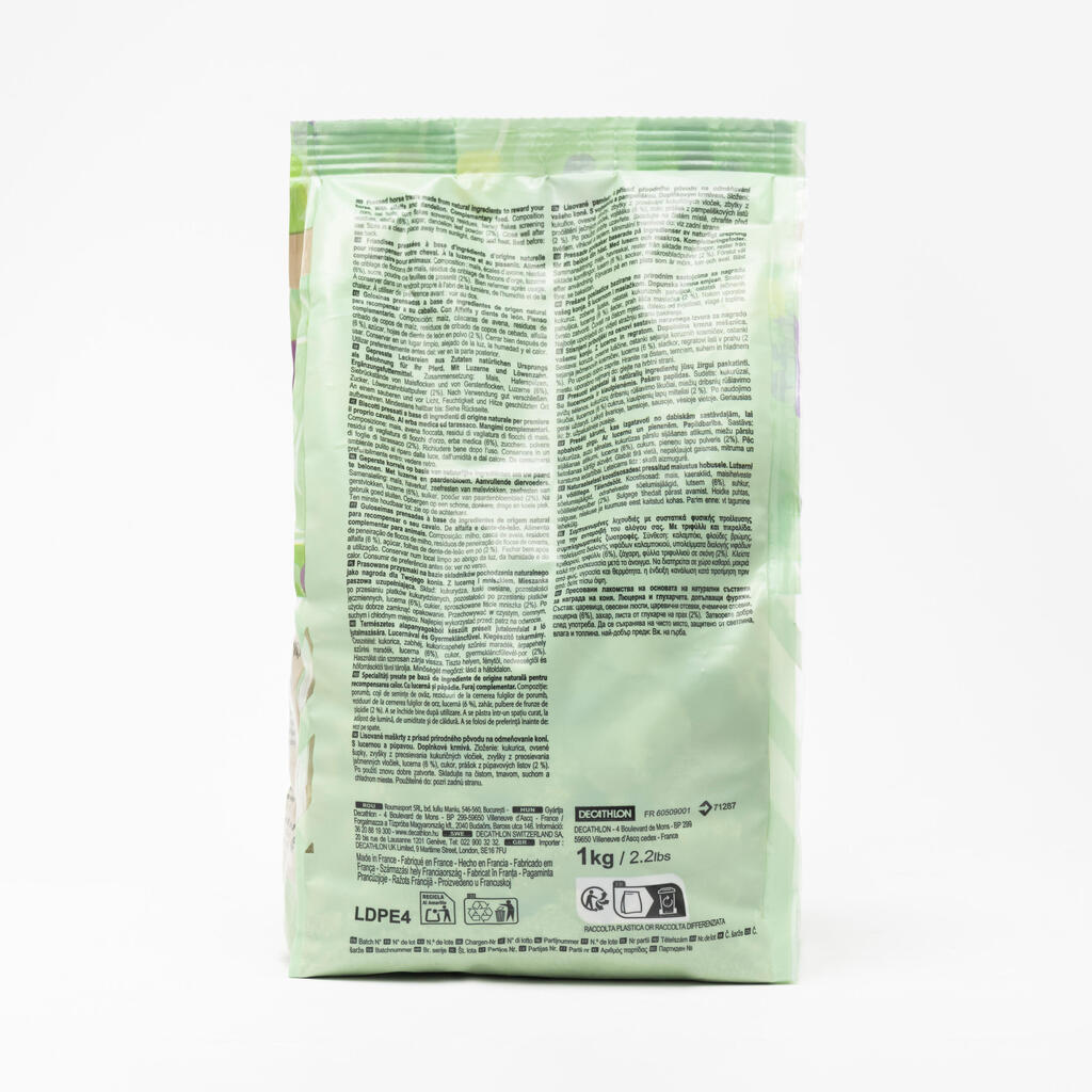 Hobuste ja ponide maius Fougatreat Natural, 1 kg, võilill/lutsern