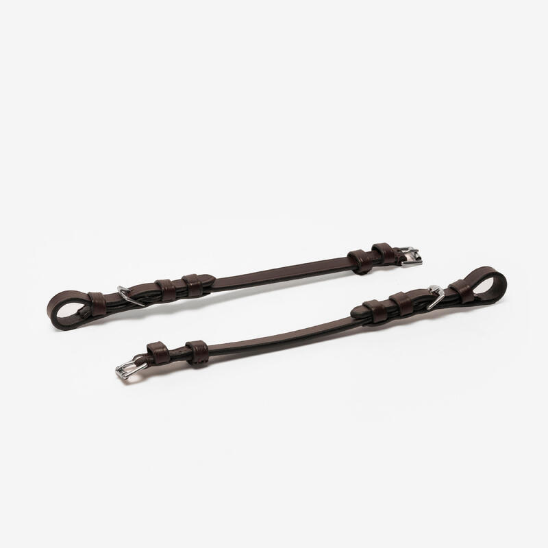 Lot De 2 Porte-fouets En Cuir Pour Ceinture D'équitation - Marron - Ajustable Jusqu'à 5,1 Cm De Large
