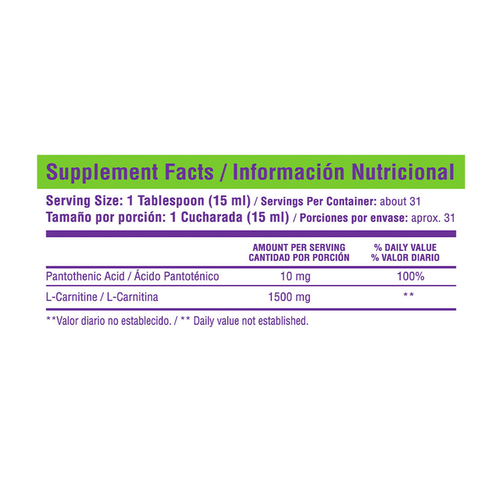 Suplemento líquido L-Carnitina de 1500mg Healthy Sports