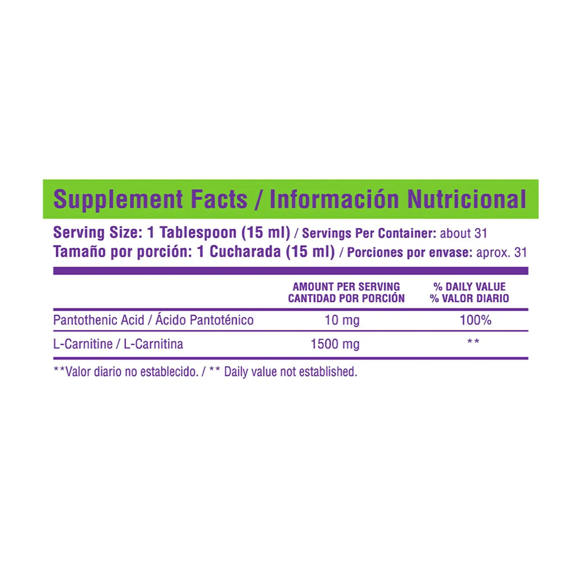 Suplemento líquido L-Carnitina de 1500mg Healthy Sports 3/5