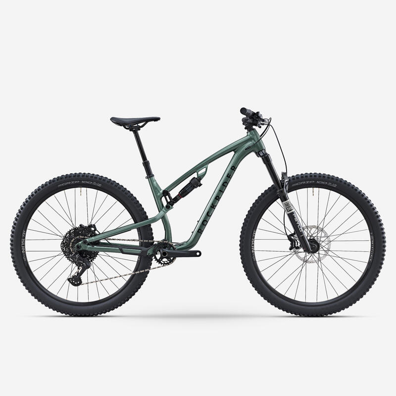 Bicicletă MTB cu suspensie All Mountain FEEL 700 S Verde