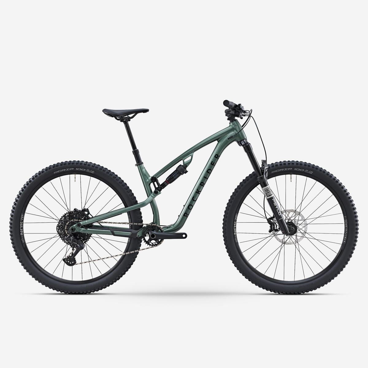 Vélo VTT tout suspendu All Mountain FEEL 700 S, vert