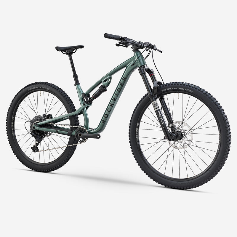 All-mountain mountainbike full suspension Feel 700 S groen