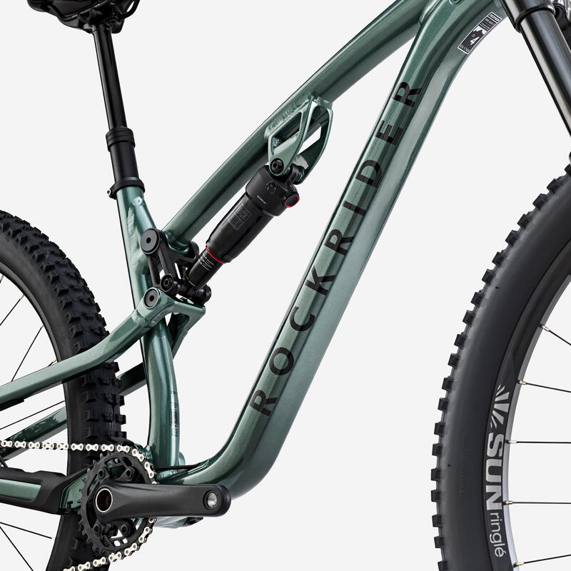All-mountain mountainbike full suspension Feel 700 S groen