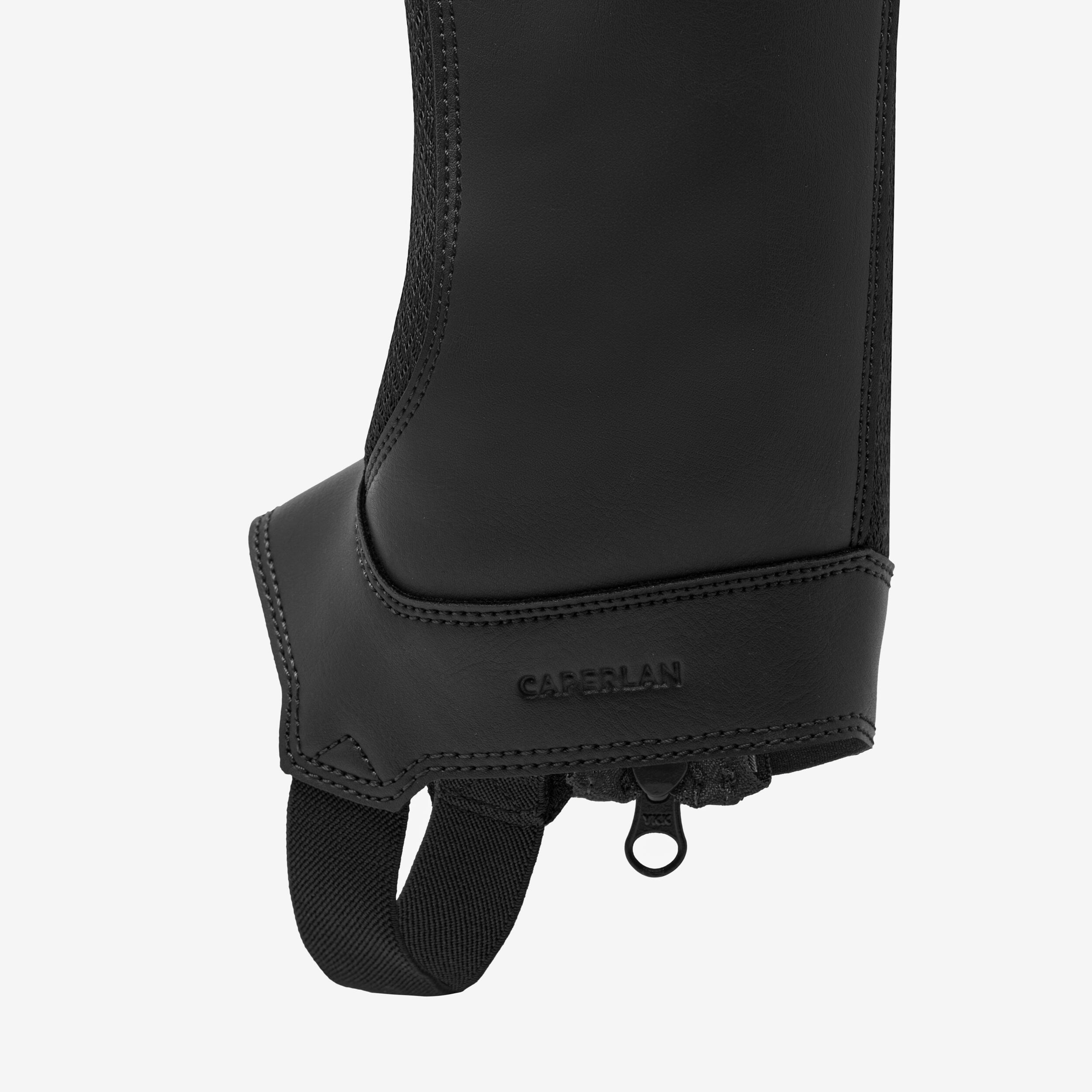 Mini-chaps d'équitation en mesh - 100 noir 3/5