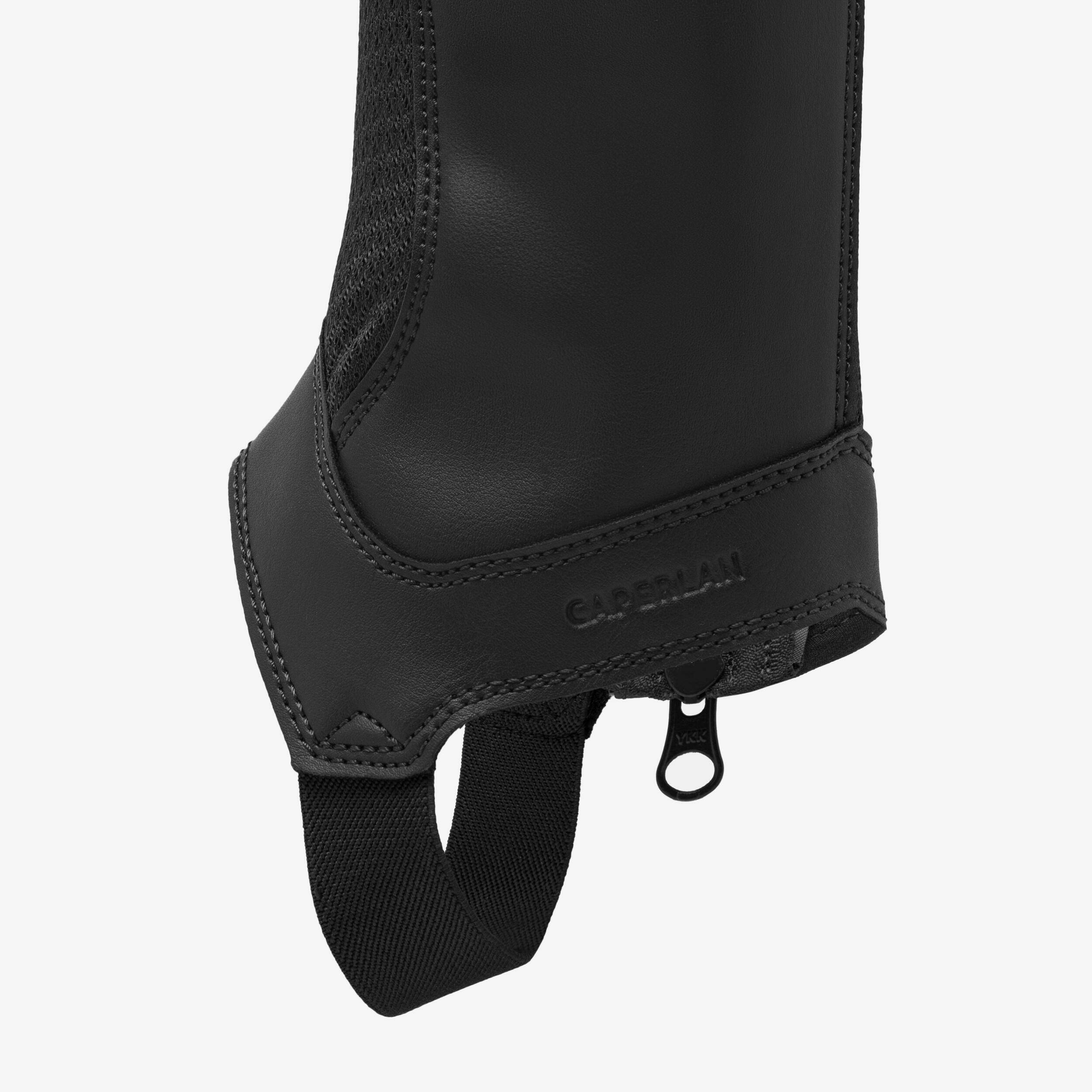 Kids' Horse Riding Mesh Half Chaps 100 - Black -  4