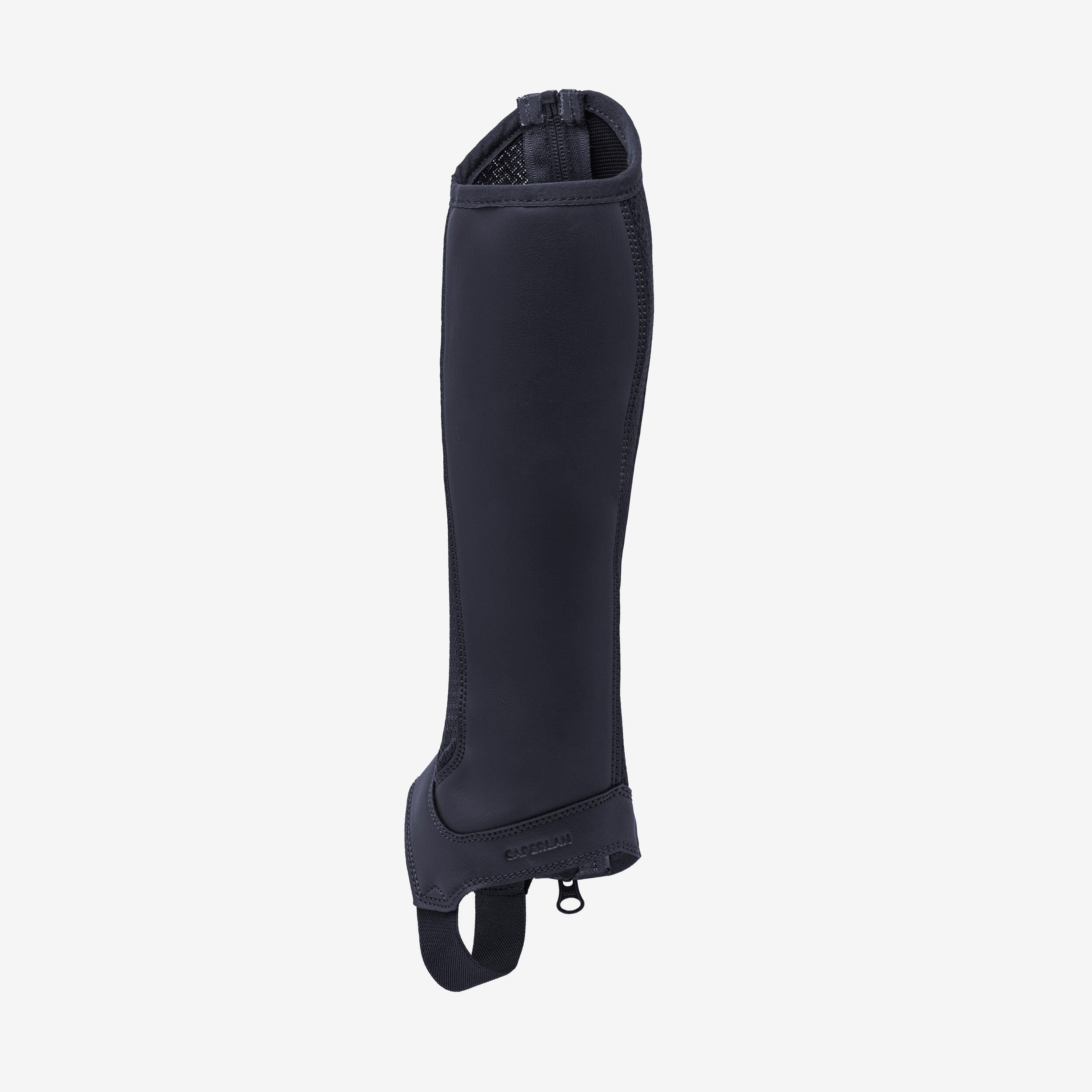 Kids' Horse Riding Mesh Half Chaps - 100 Navy - FOUGANZA