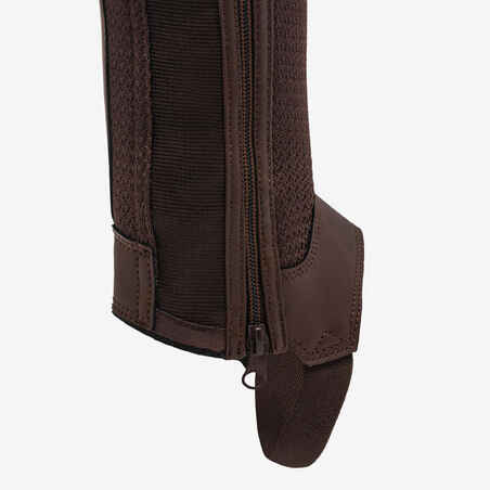 100 Mesh Adult Horse Riding Half-Chaps - Brown
