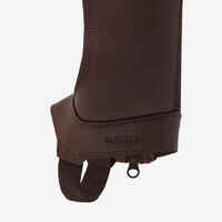 100 Mesh Adult Horse Riding Half-Chaps - Brown